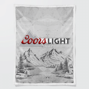 Coors Light Art Quilt Blanket