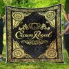 Crown Royal Whisky Black Blanket Quilt