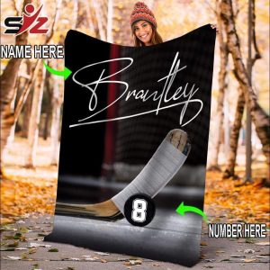 Custom Blankets Hockey Name And Number