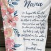 Custom Name Flower To My Nana Hope And Love And Light Blanket