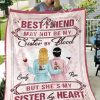 Custom Name My Best Friend May Not Be My Sister By Blood Blanket