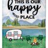 Custom Name This Is Our Happy Place Lifes Adventures Camping Blanket