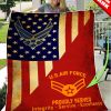 Custom United States Air Force Proudly Served All Over Printed Blanket