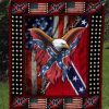 Eagles Rebel Confederate Flag Quilt Blanket