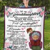 Floral To My Granddaughter Love Your Grandma Blanket