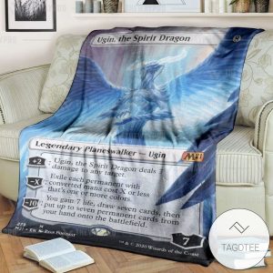Game Magic The Gathering Ugin The Spirit Dragon Custom Soft Blanket