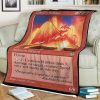 Game Mtg Magic The Gathering Crimson Hellkite Blanket