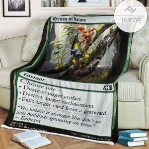Game Mtg Magic The Gathering M21 200 Return To Nature Fleece Blanket Tagotee