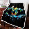 Gucci Variegated Color Logo Fleece Blanket