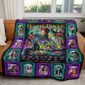 Hocus Pocus Characters Thank You For The Memories Fleece Blanket
