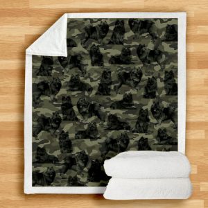 Keeshond Camo Blanket