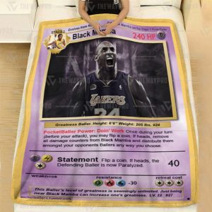 Kobe Bryant Pokemon Card Blanket
