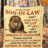 Lion To My Dear Son In Law Love Your Mother In Law Blanket