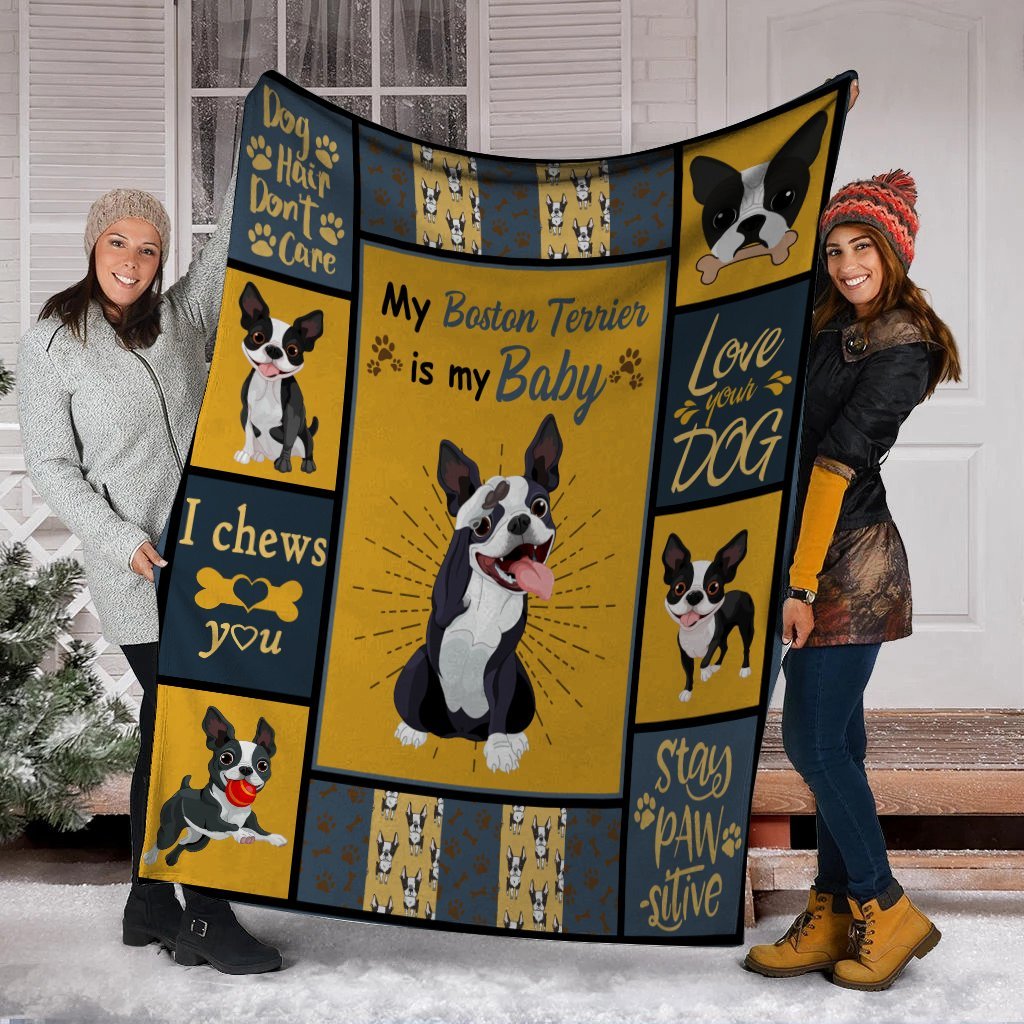 My Boston Terrier Is My Baby Fleece Blanket My Boston Terrier Is My Baby Fleece Blanket