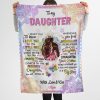 To My Daughter With Love And Kiss Fleece Blanket