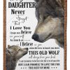 Wolf To My Daughter Never Forget That I Love You Blanket 2