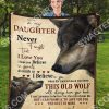 Wolf To My Daughter Never Forget That I Love You Blanket