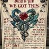 You And Me We Got This We Are A Team Dragon And Rose Blanket