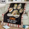 Corgi Leave Paw Prints On Your Heart Fleece Blanket